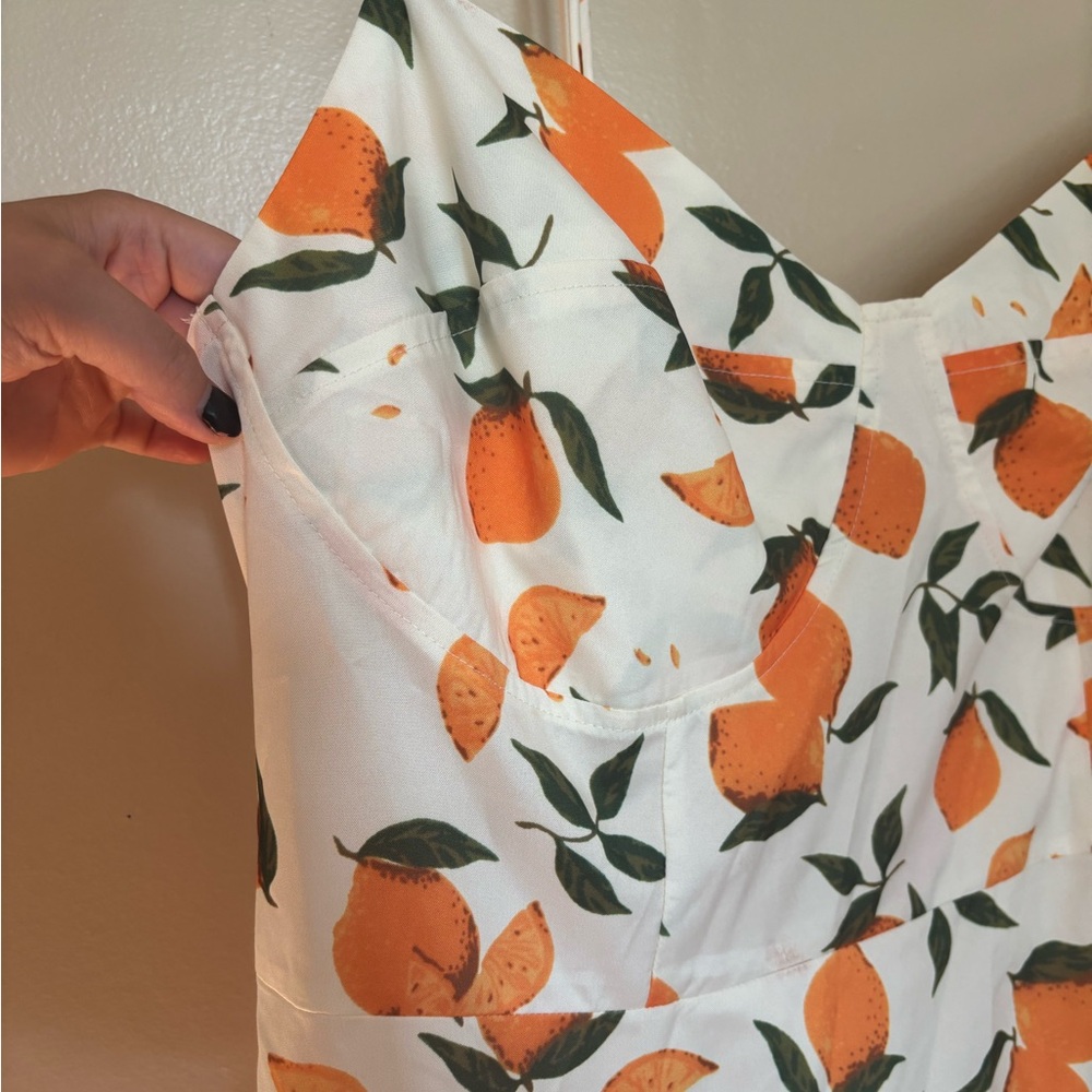Cider Orange and Cream Midi Dress - Picture 2 of 7
